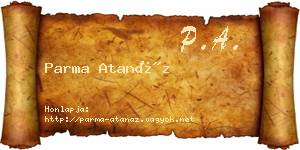 Parma Atanáz névjegykártya